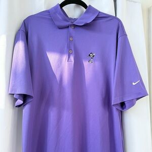 Nike Men's Golf Mickey Dri-fit Polo Shirt in Vibrant Purple